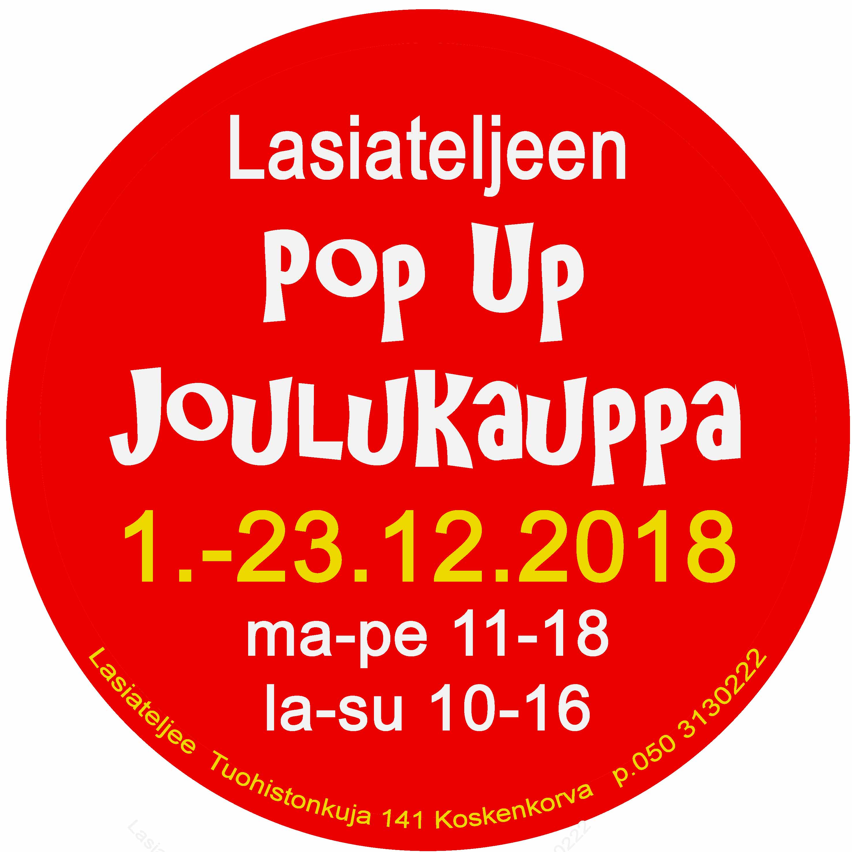 Pop Up Joulu juliste 2018 copy
